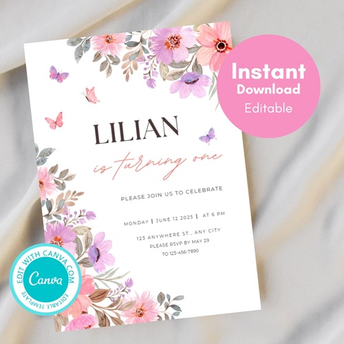 butterfly invitation