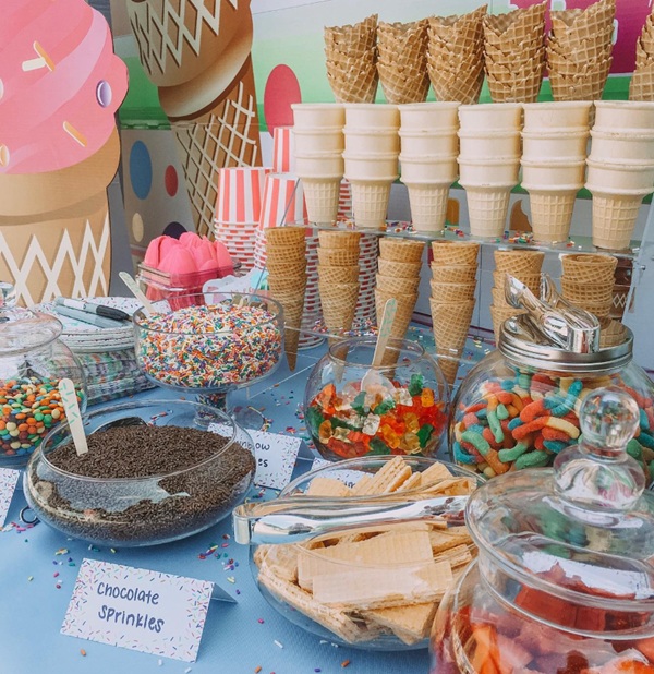DIY ice cream station