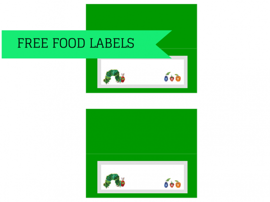 free very hungry caterpillar food labels