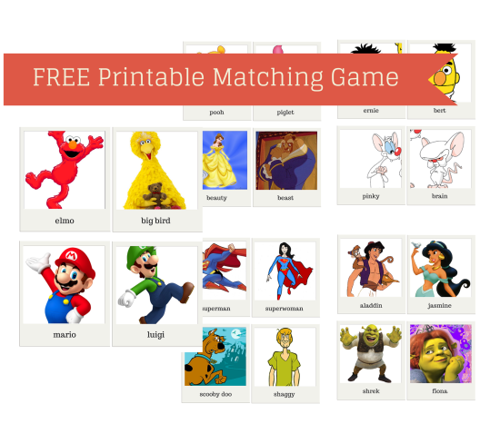 FREE Printable Matching Game