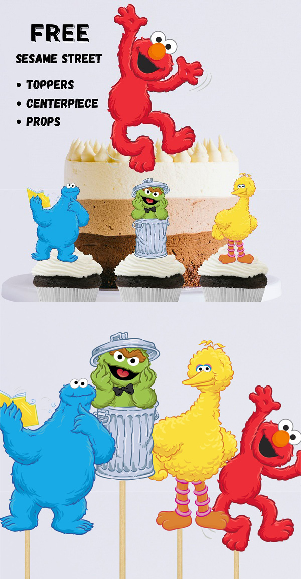 FREE Sesame Street Party Cutouts
