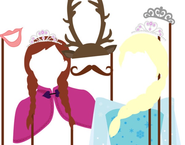 Frozen photo booth Props