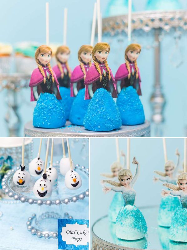 Frozen themed cakepops
