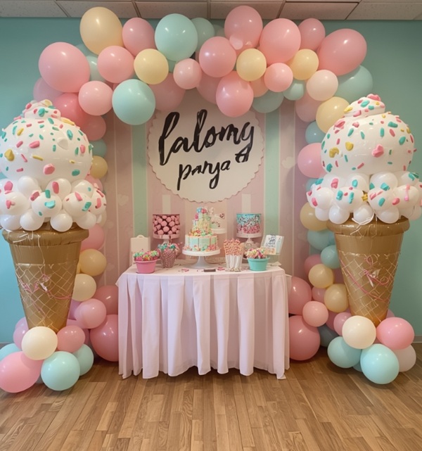 Ice Cream Party Setup