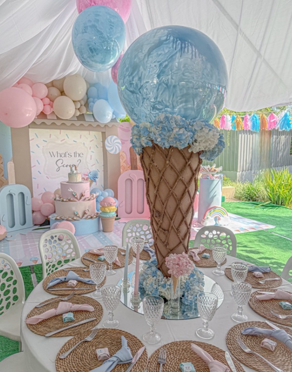 Ice-cream party decor