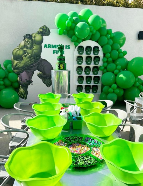 Incredible Hulk theme birthday party