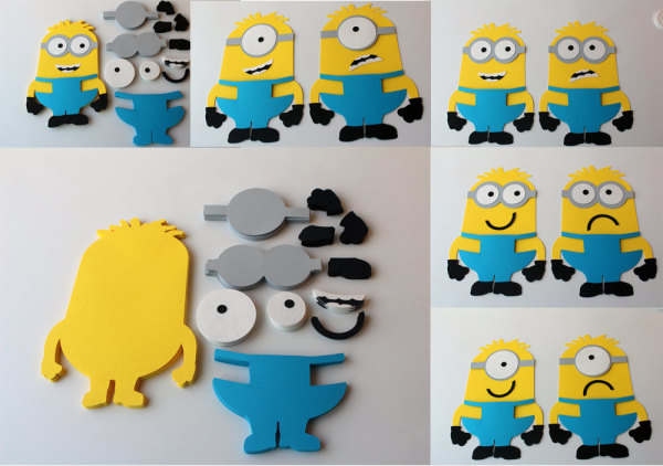 Minions die cuts DIY kids crafts Birthday party games