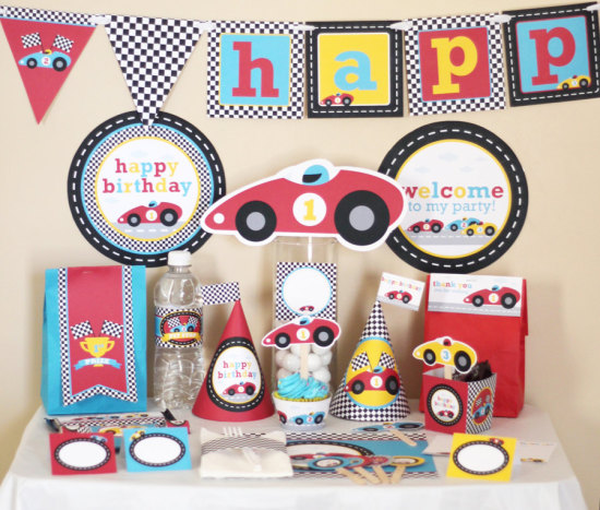 Race Car Party - Racing Birthday Decorations Printable
