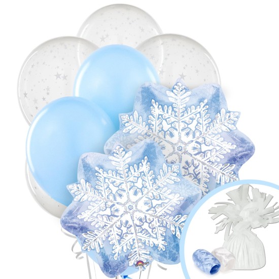 Snowflake Winter Wonderland Balloon Bouquet