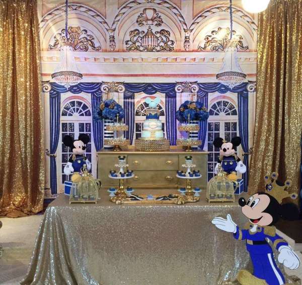 blue prince mickey mouse birthday party