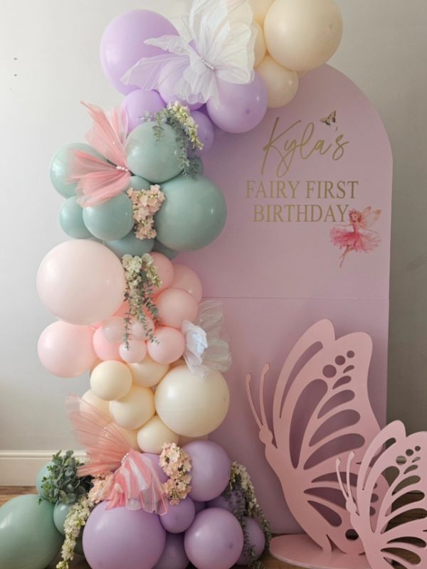 fairy and butterfly first birthday party