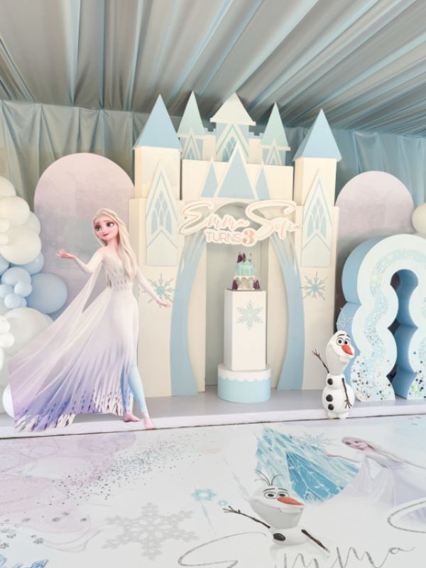frozen elsa birthday backdrop