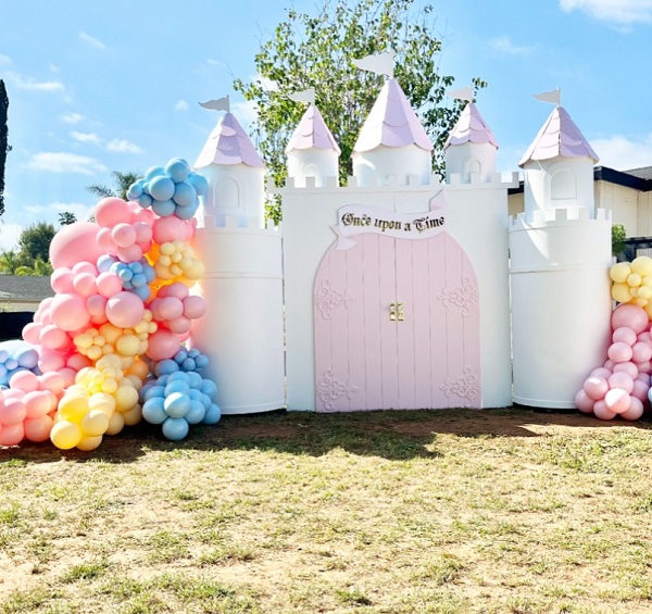 large princess castle backdrop