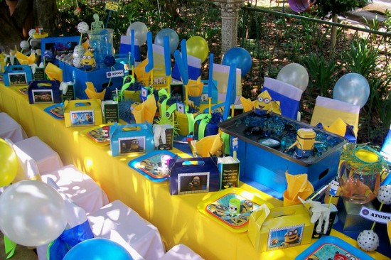 minions birthday party decoration ideas table setting