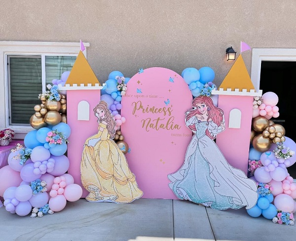 once upon a time princess backdrop cut out decorations