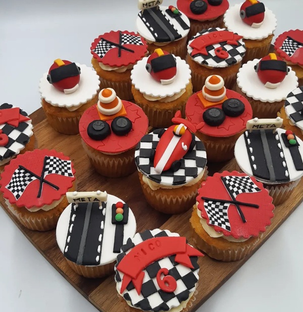 race car cupcakes