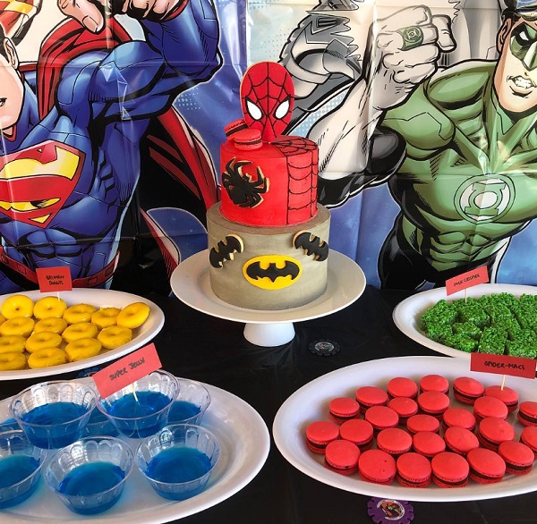 superhero party themed food