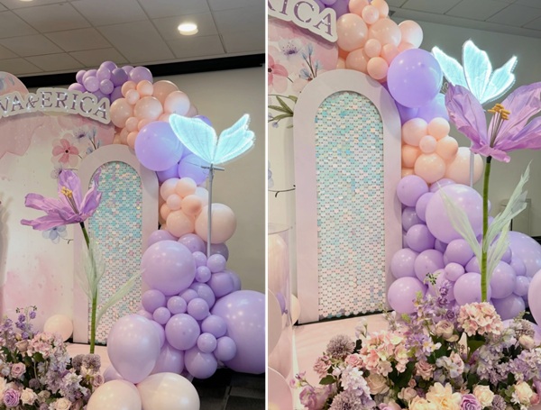 whimsical garden where butterfly wings shimmer