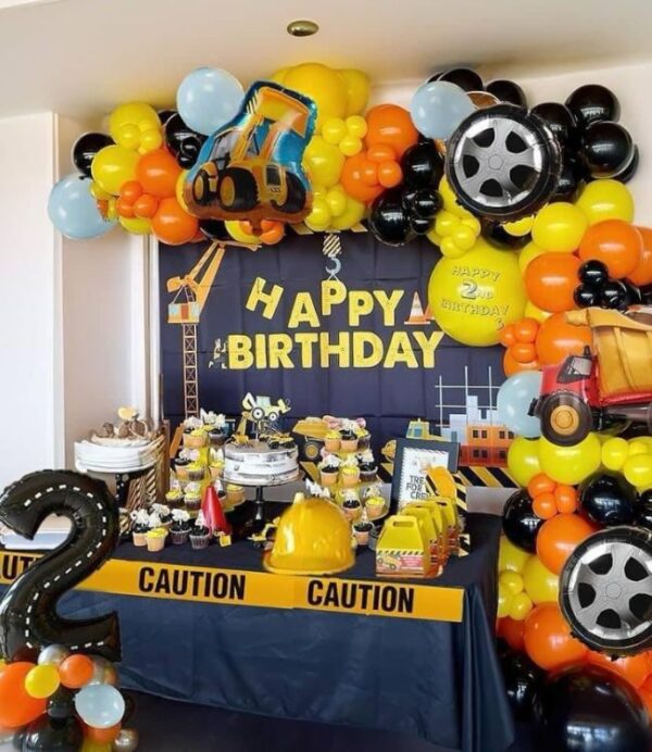 Construction Birthday Party dessert table