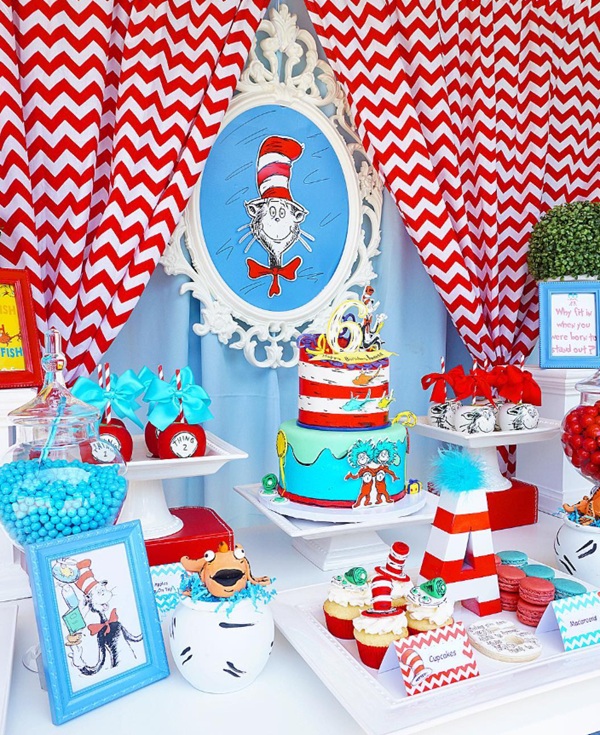 Dr Seuss 6th Birthday party design