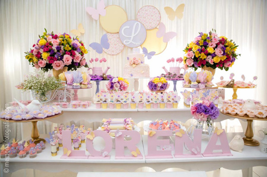 Enchanted Butterfly Garden Birthday Party dessert table