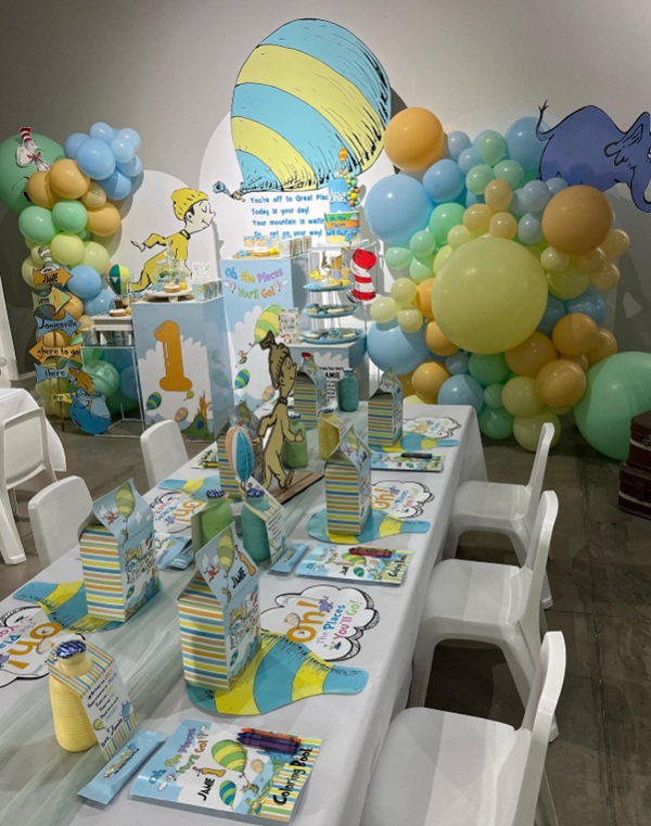 Oh the places you’ll go party setup