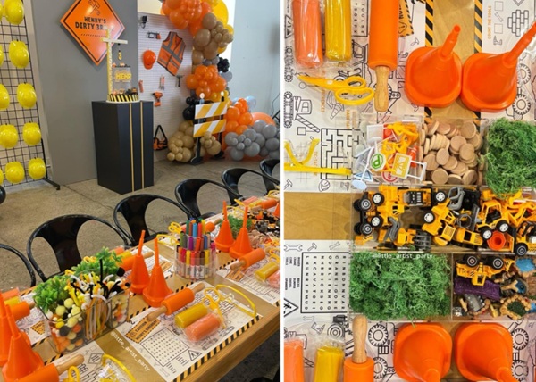 construction party craft table