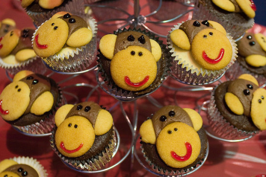 monkey cupcakes by Elton Lin