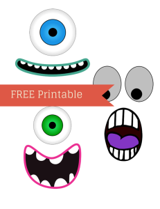 free printable monster photobooth