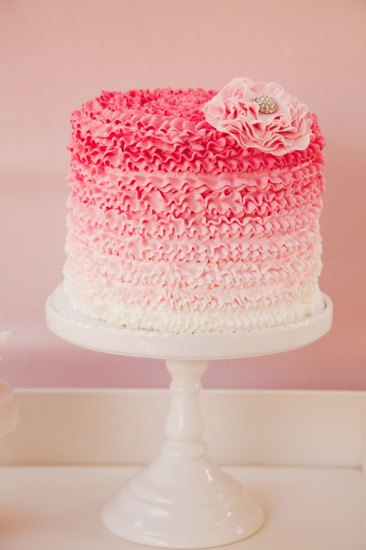 pink ombre cake