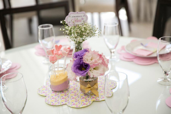 table setting and centerpiece