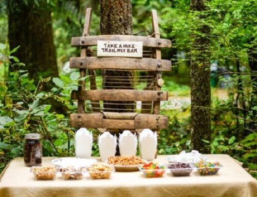 take a trail mix bar for party favor