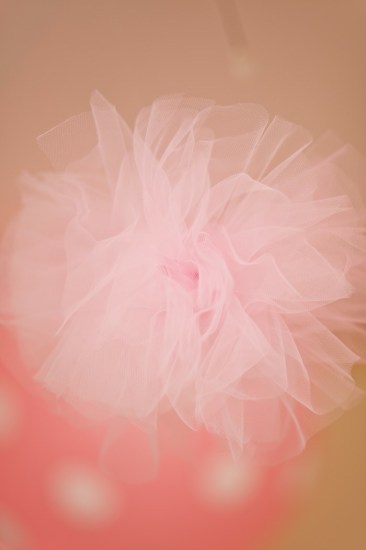 pink ballerina tulle party decoration tulle pom poms