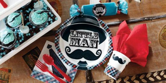 Mustache Birthday Party Ideas tableware