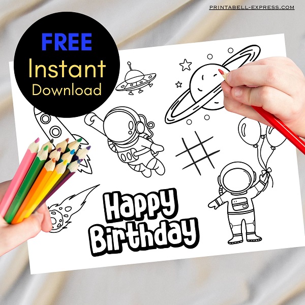 free printable space themed coloring pages