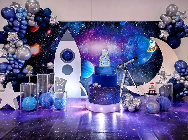 space galaxy themed decorations