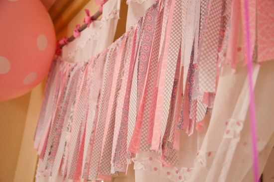 pink ballerina tulle party decoration tassels