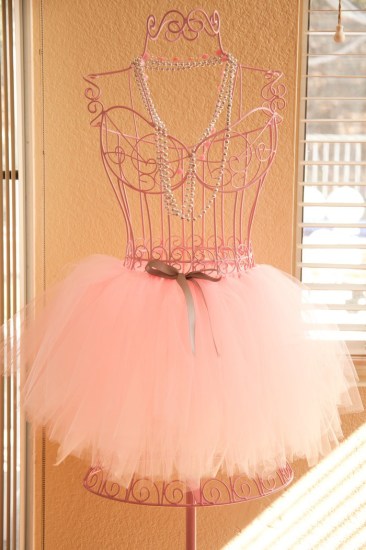 pink ballerina tulle party decoration manequin