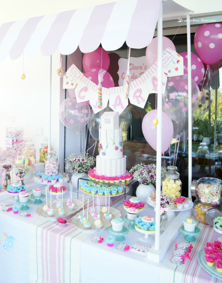 Candy Shop Themed Birthday Party dessert table