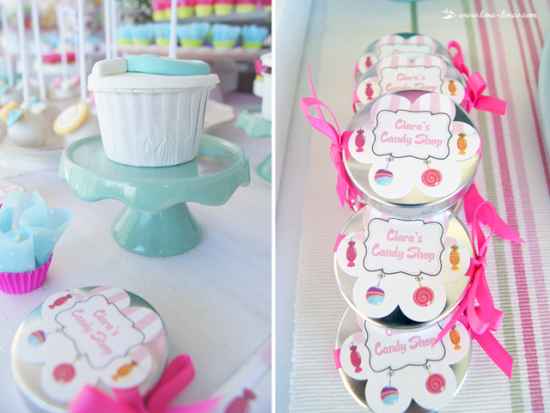 Candy Shop Themed Birthday Party tins
