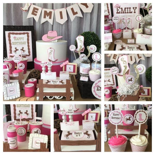 Cowgirl Birthday Party supplies