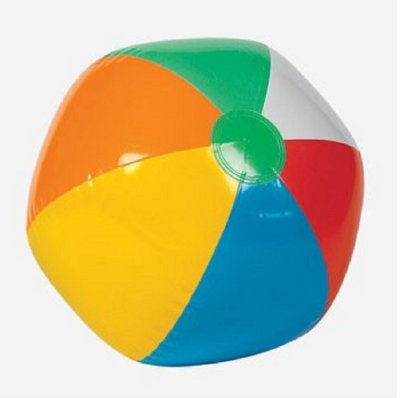 Inflatable 12 Rainbow Color Beach Balls