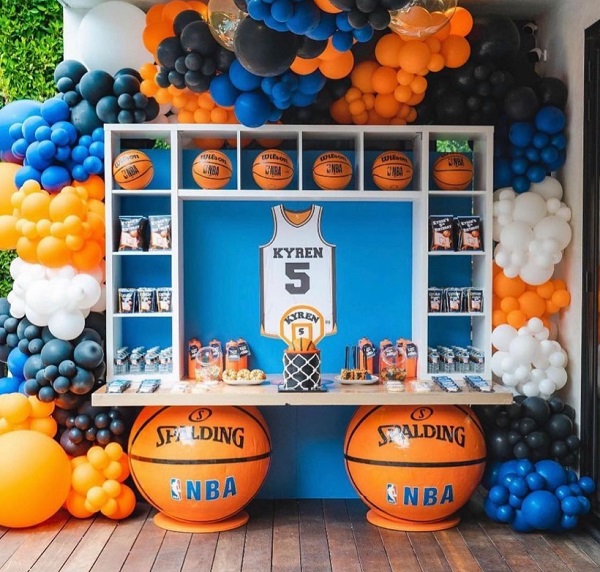 basketball themed dessert table decorations