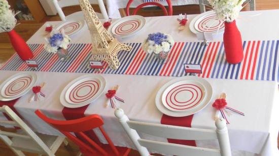 french themed table setting
