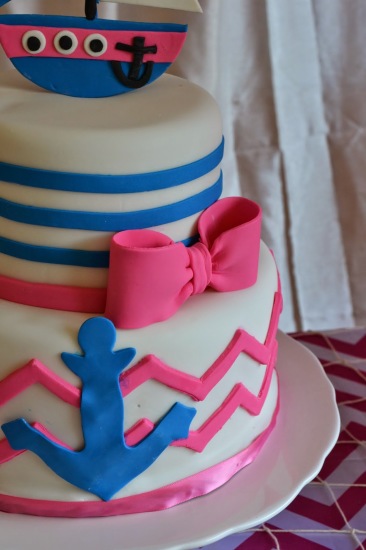 nautical girl cake