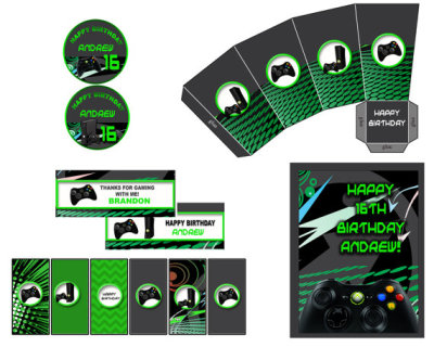 video game party kit Instant Download party kit