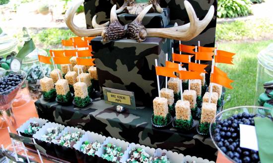 Hunting Theme Birthday Party centerpiece
