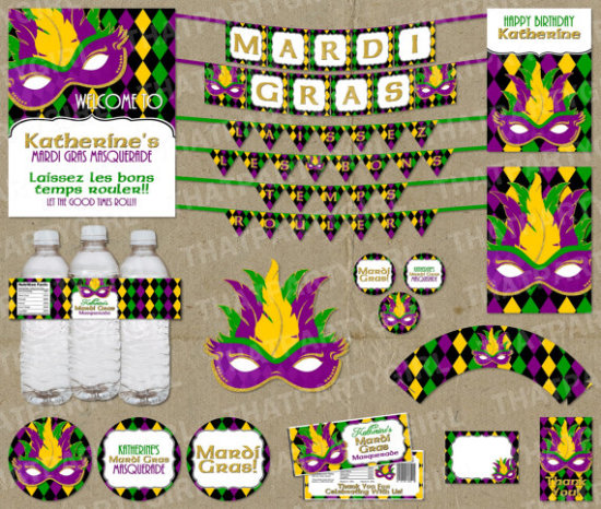 Mardi Gras Masquerade Party Package - Decorations