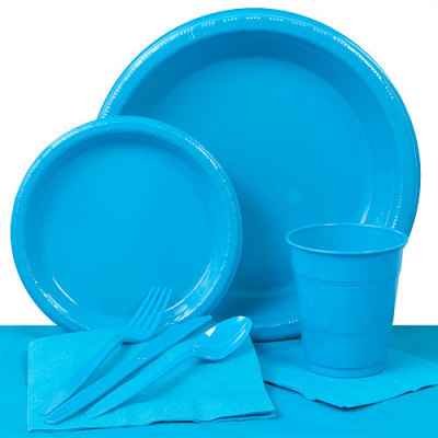 Turquoise Plastic Party Pack