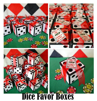 dice favor box or invitation box